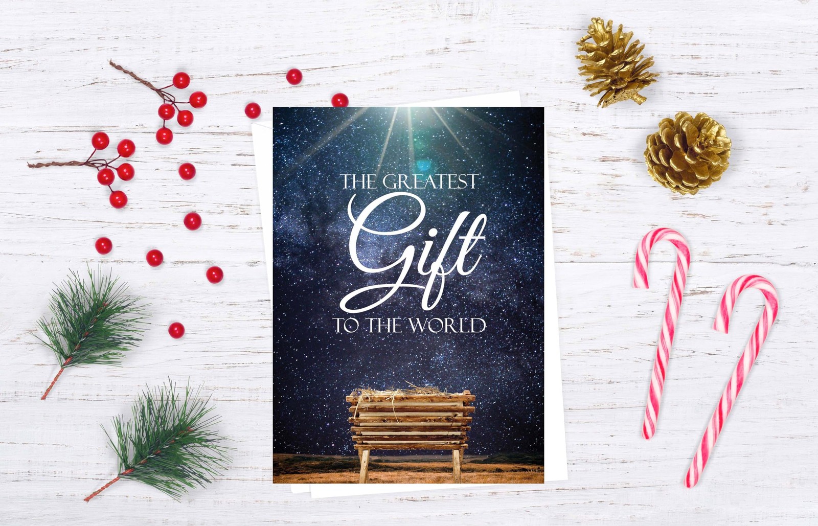 JBH Creations Greatest Gift Religious 6.25 x 4.5 inches, A6, Dark Blue