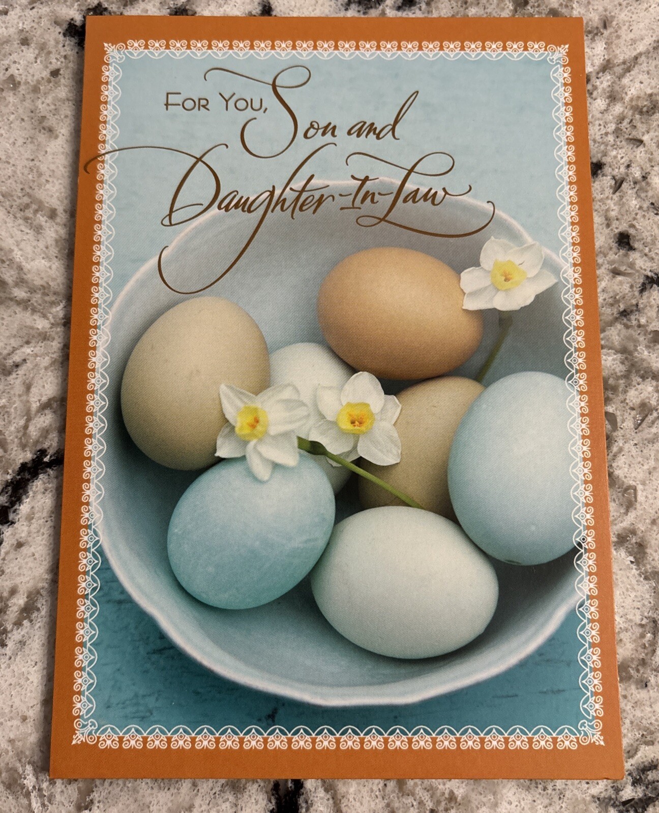 Happy Easter 🐣 SON and Daughter In Law 5”x7” Hallmark Greeting Card