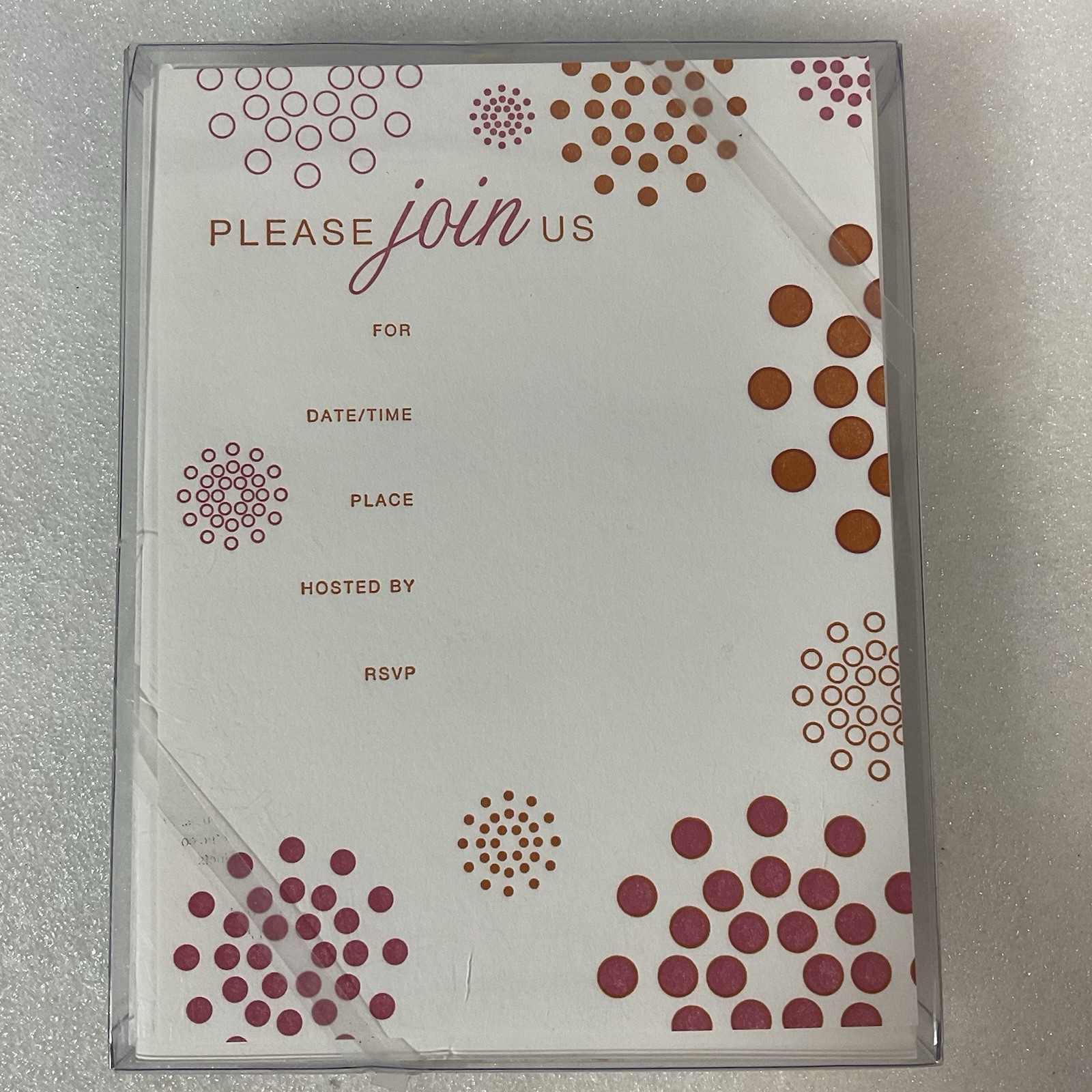 William Arthur Please Join Us Letterpress Invitations 10 Cards w/ Envelopes