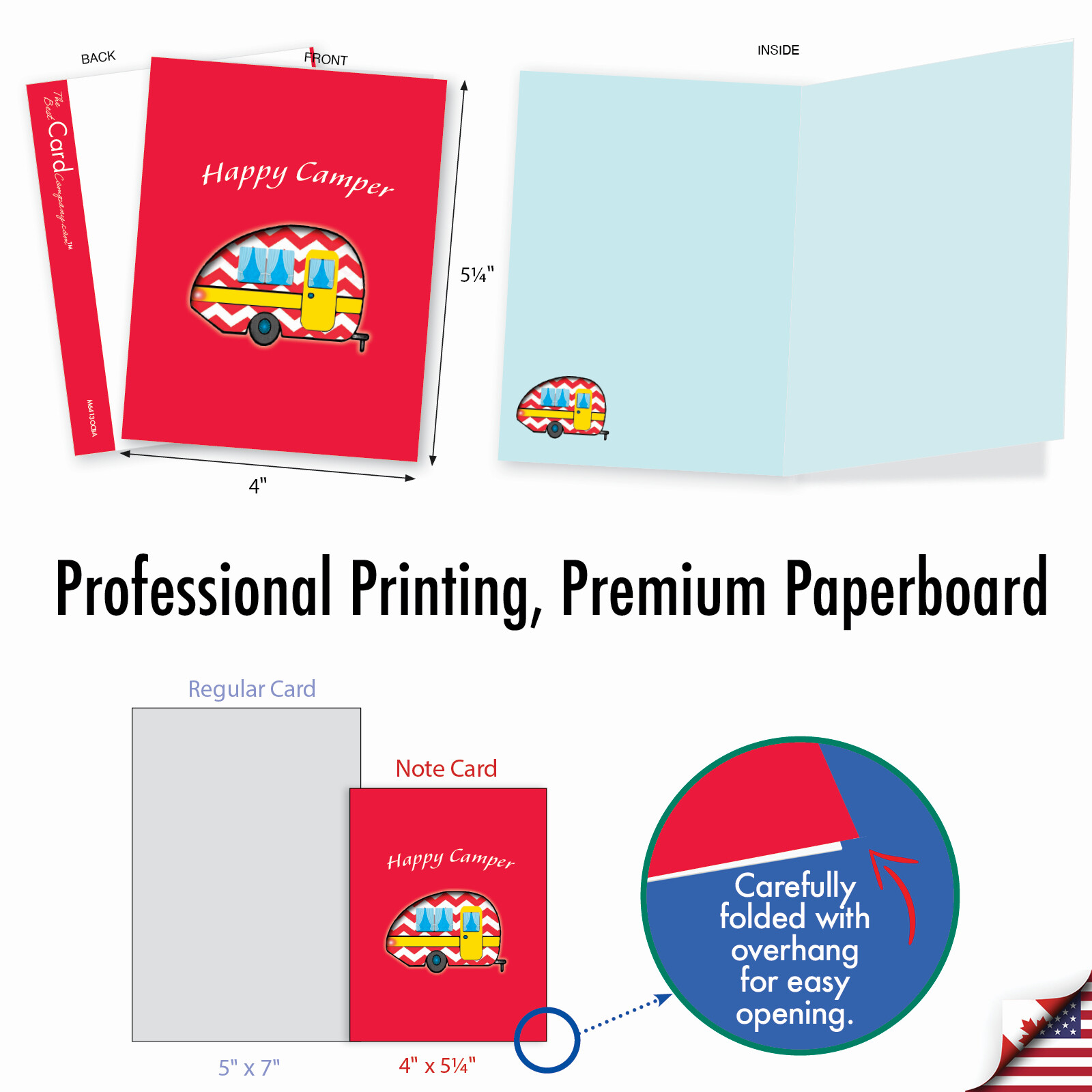 10 Blank All Occasion Cards Assorted – Happy Campers AM6413OCB-B1x10