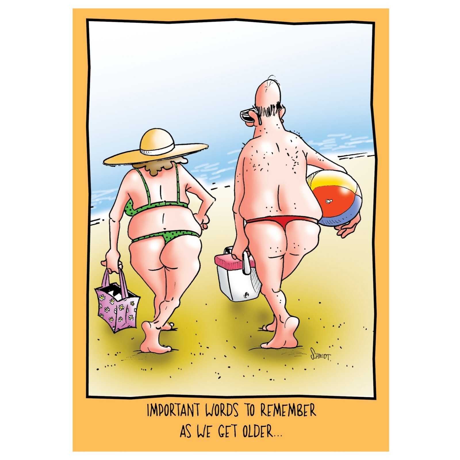 5×7 Card Greeting/ Two THONGS/ Humor Funny Birthday Card