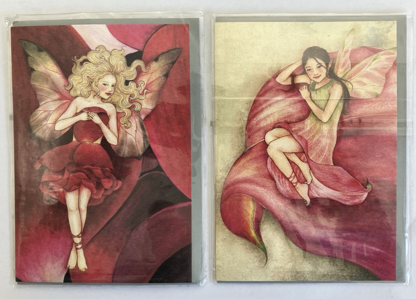 2 Tassie Design Fairy Greeting Cards – Blank Cards With Envelope – Fairies New