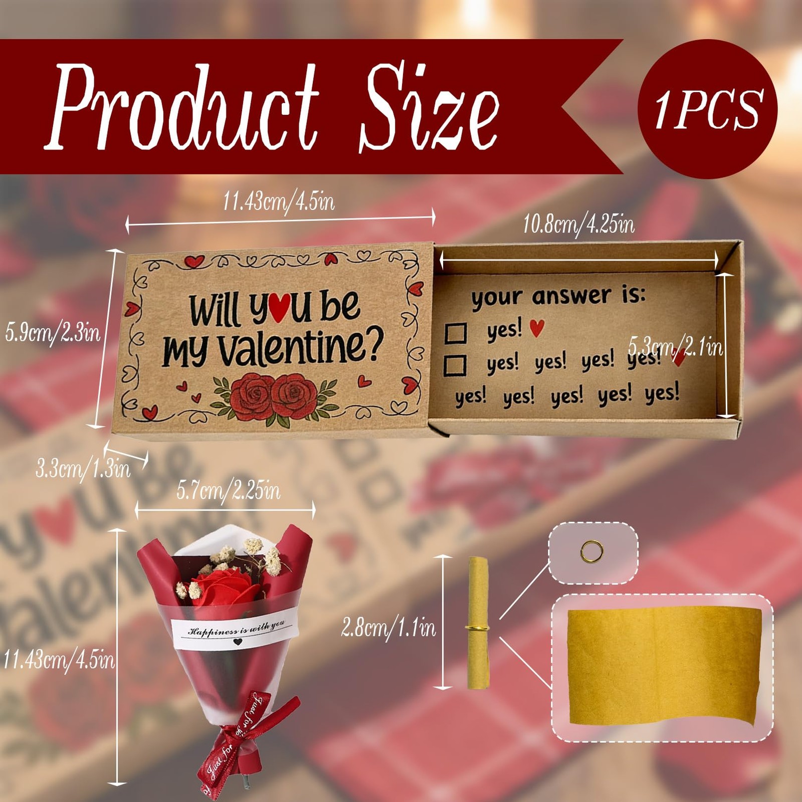 Will You Be My Girlfriend Proposal Matchbox Card – Handmade ‘Will You Be My V…