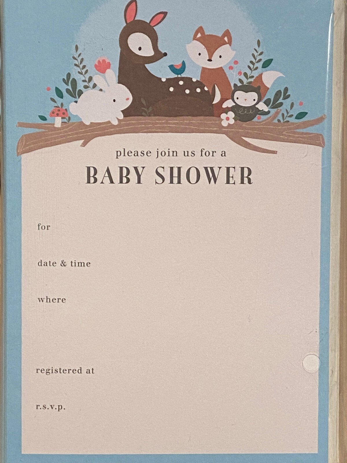 1 Pack of 20 American Greetings Baby Shower Invitations (Animals) *NEW* bb1