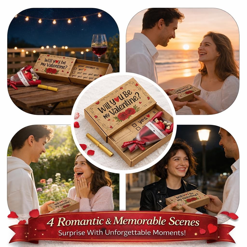 Will You Be My Girlfriend Proposal Matchbox Card – Handmade ‘Will You Be My V…