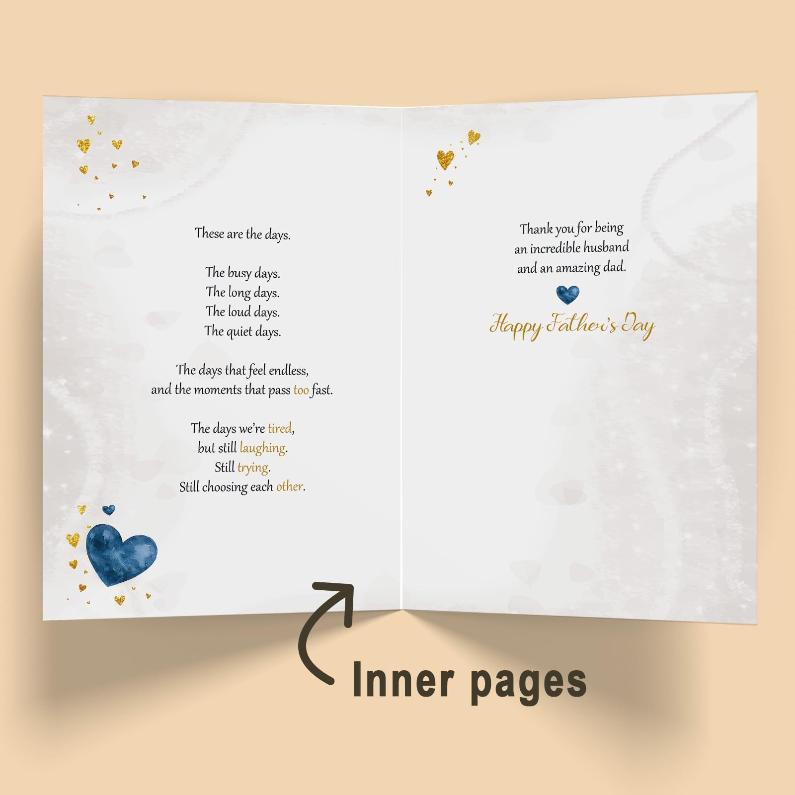 Fathers Day Card for Husband, Fathers Day Gift from Wife, Happy Father‘s Day Gre