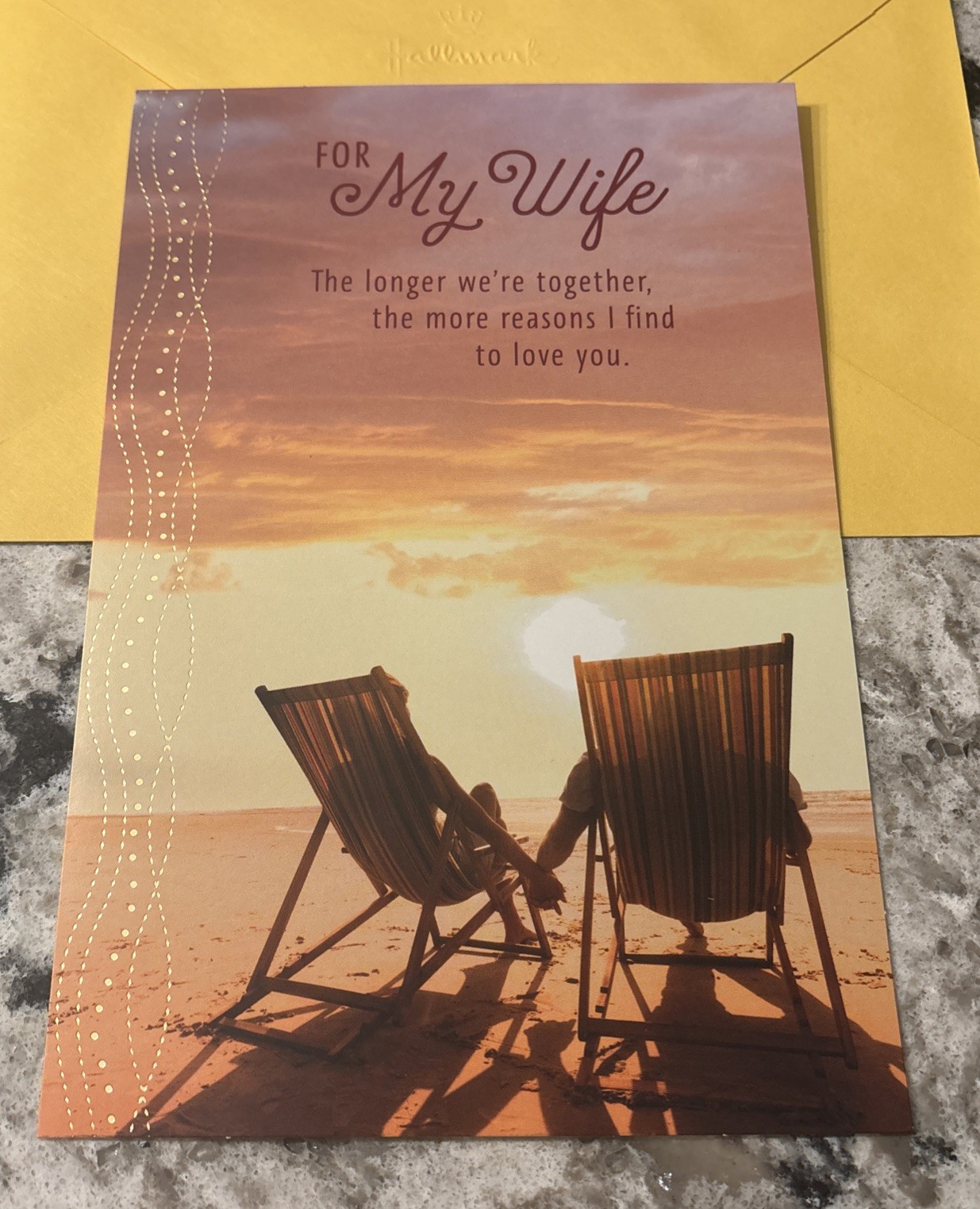 Anniversary For My Wife Love You 5.5”x8” Hallmark Greeting Card