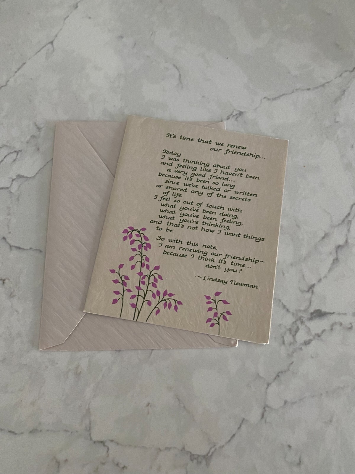 Blue Mountain Arts Thoughts of Life ‘Renew Our Friendship’ Greeting Card