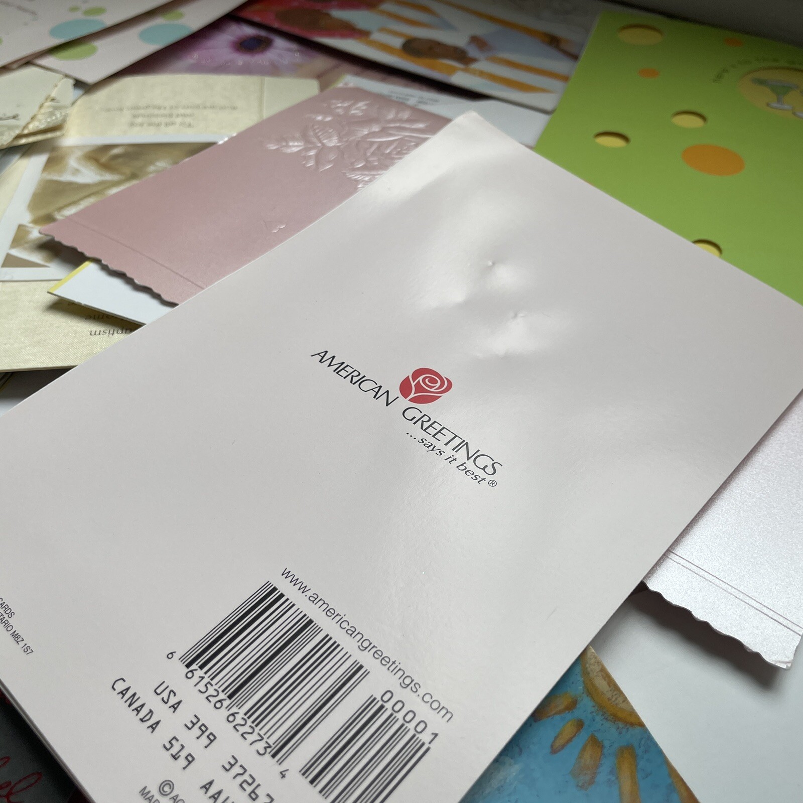 (40) Vtg RANDOM DEFECT CARDS Bulk Lot, American Greetings Hallmark +Others, NO ✉