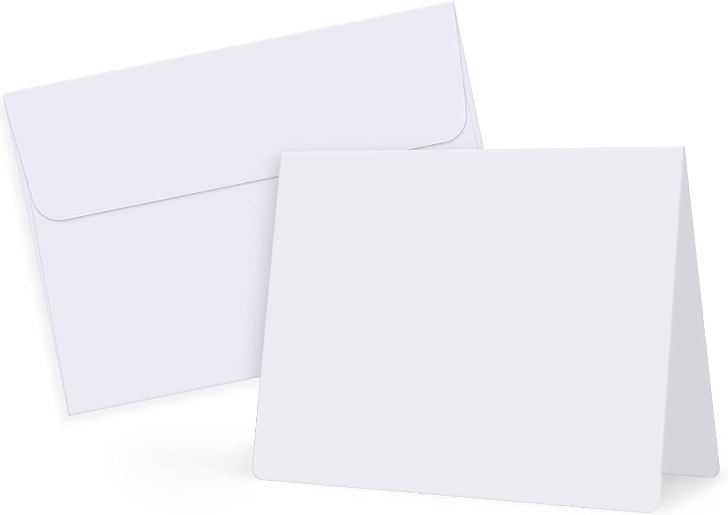 50 Pack White Blank Cards And Envelopes 5X7 Heavyweight Folded Cardstock And A7