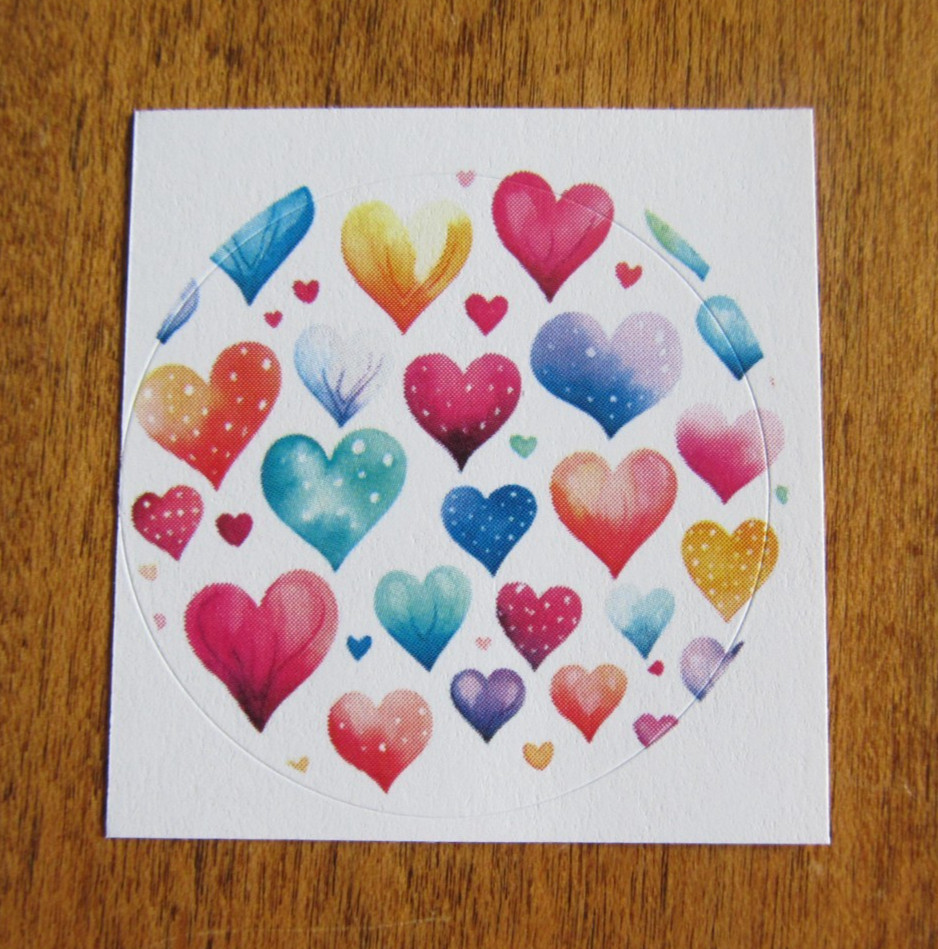 NOS Current Get Well Greeting Card, Env. & Seal – Hearts Falling from Cloud
