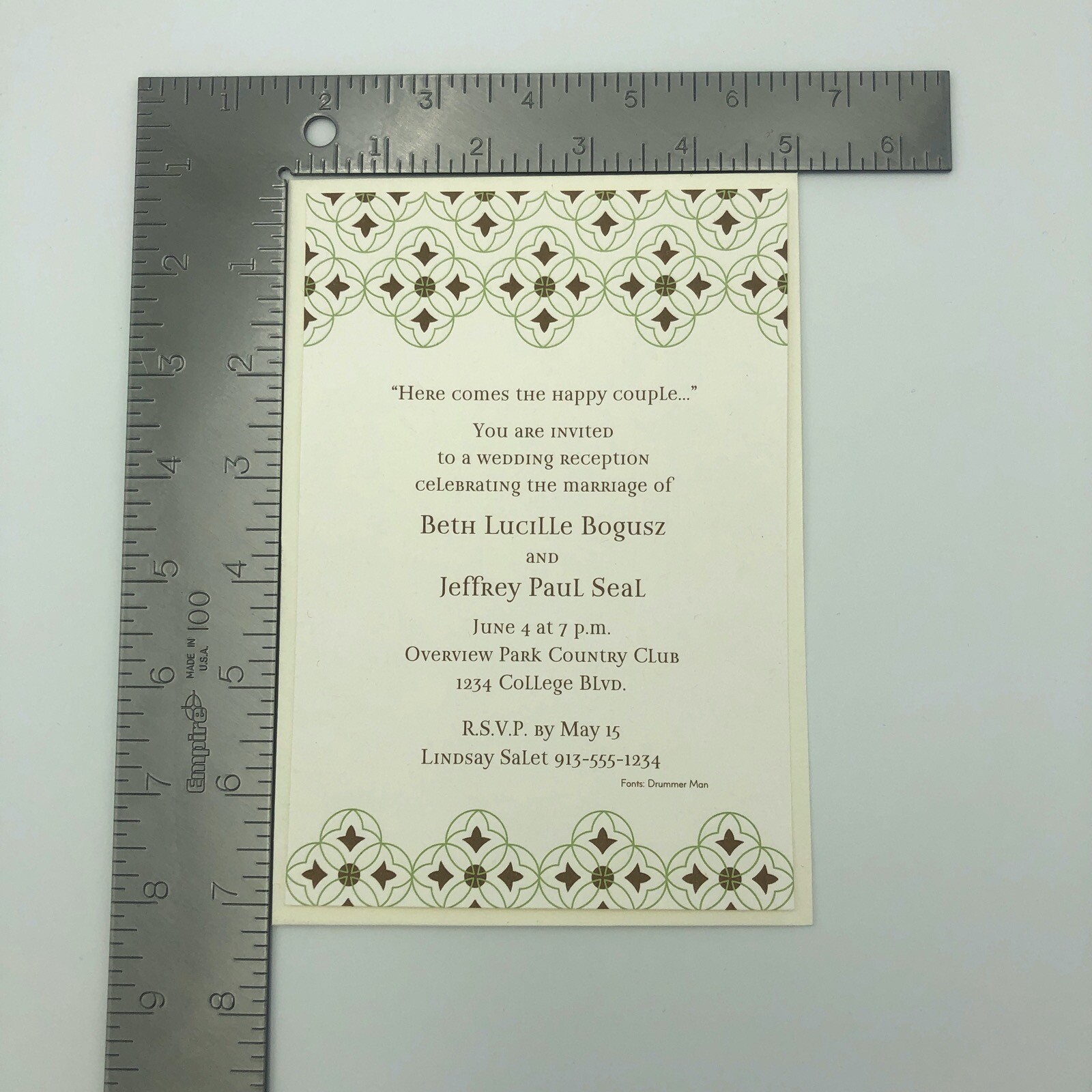 Hallmark Invitation Kit All Occasions Pack of 10 Invitations Brown and Green
