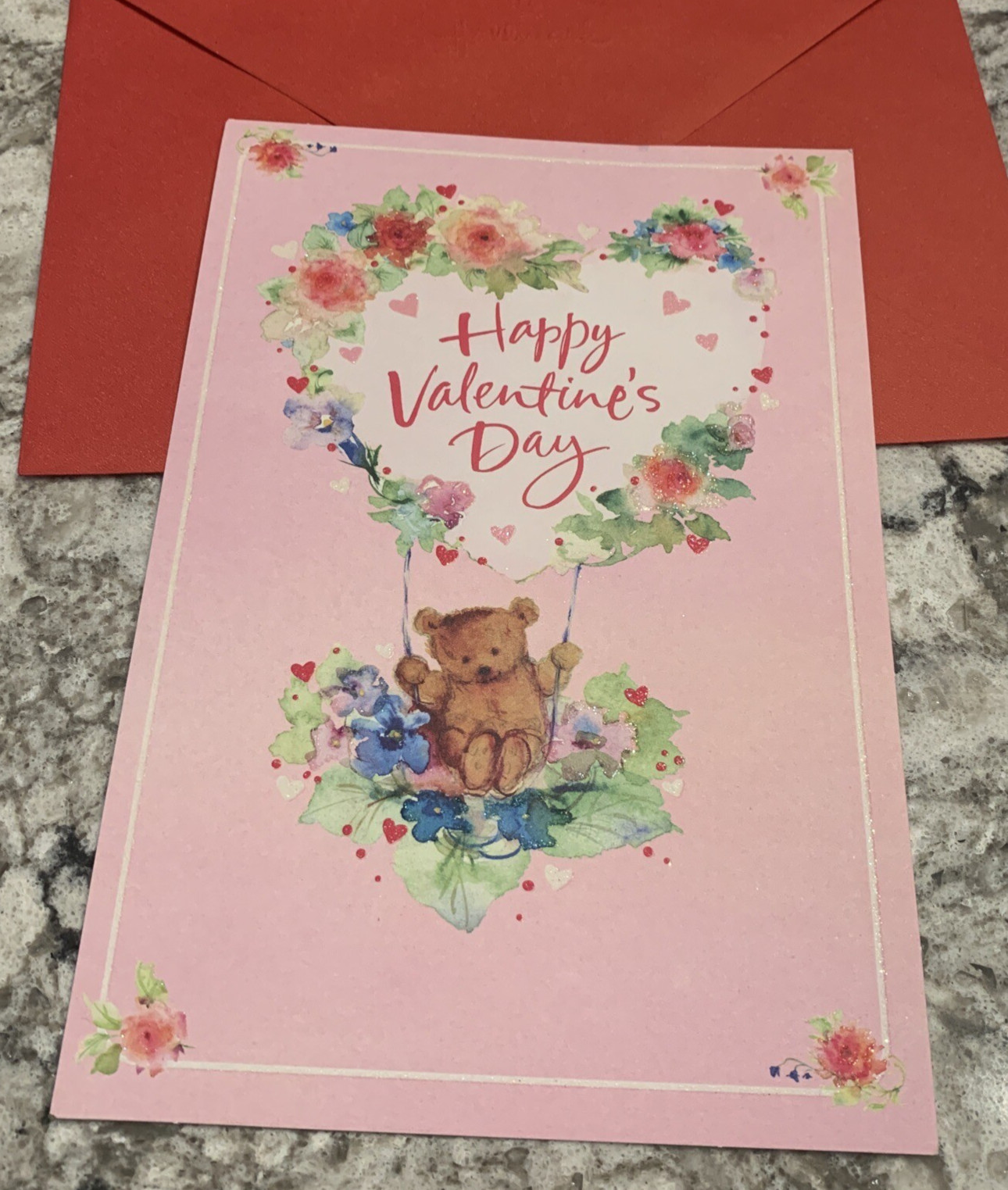 Valentine’s Day Love Mary Hamilton Bear 5.5”x8” Large Hallmark Greeting Card