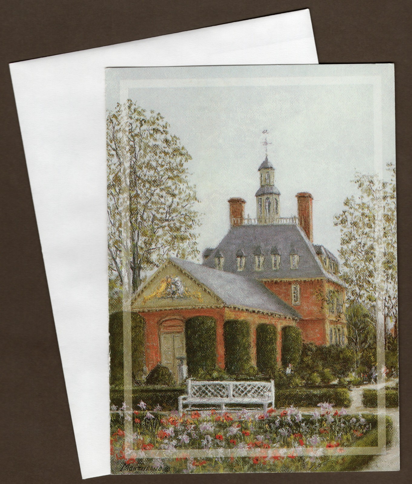 Colonial Williamsburg Greeting Card, The Governor’s Palace Garden Blank Virginia