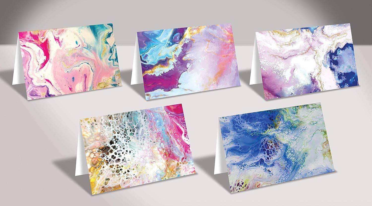 100-Pack Blank Note Cards, Abstract Art Designs