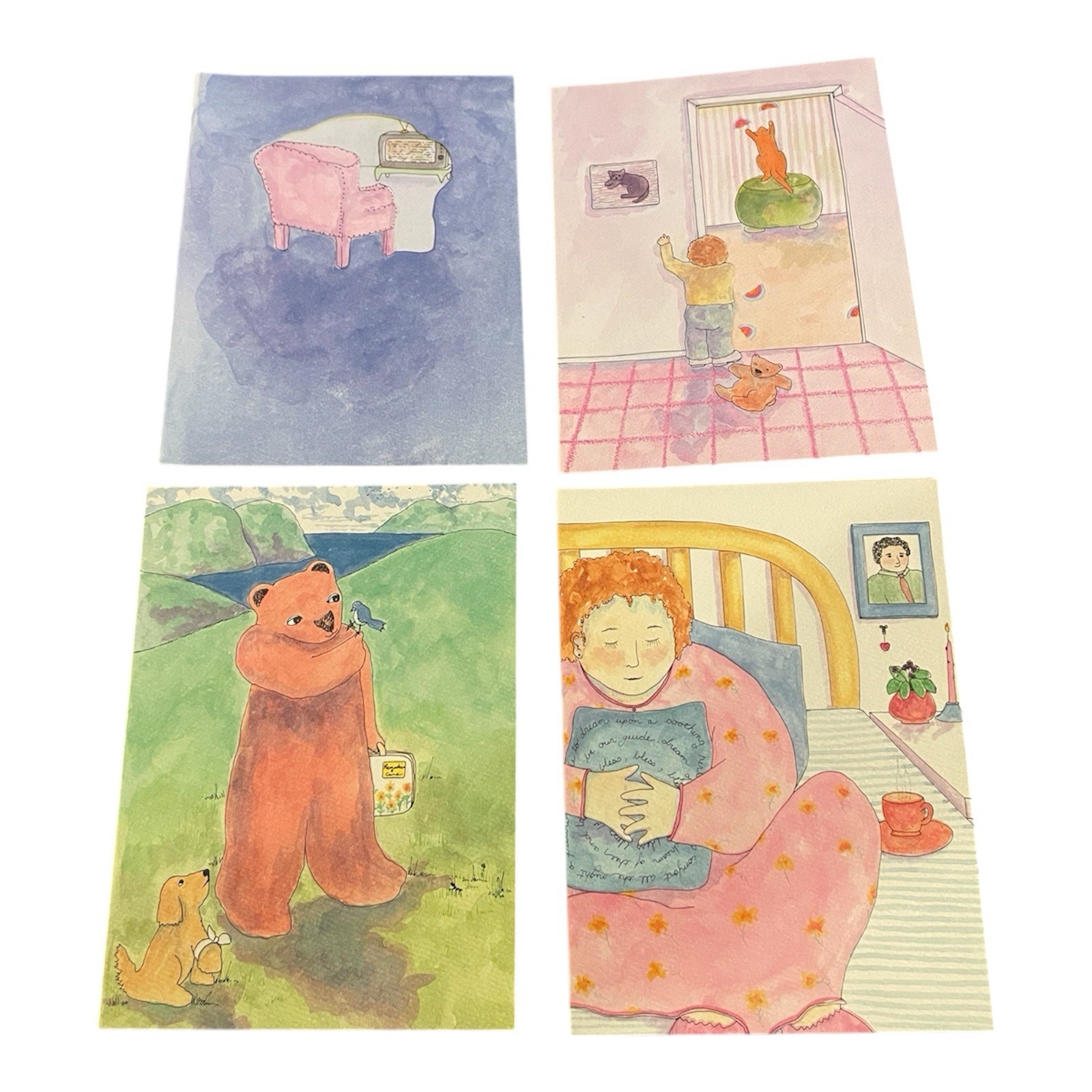 Lot of 10 Pinx Greeting Cards Artsy Watercolor Artist Cecie McCaferty Assorted