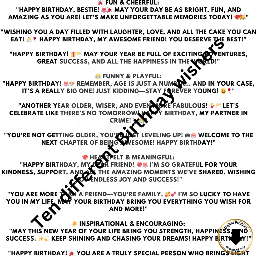 Digital Birthday Card Printable