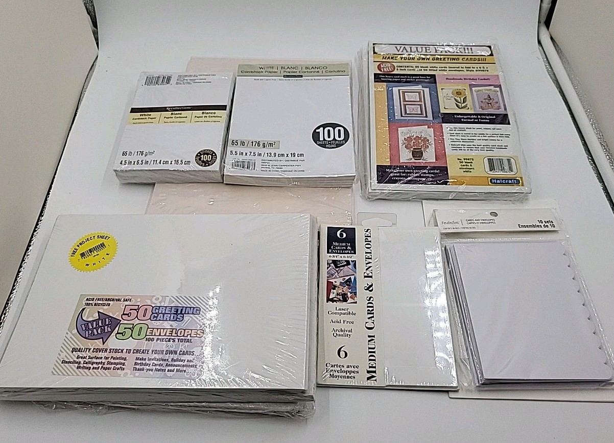 Lot Greeting Cards Envelopes, Card Stock