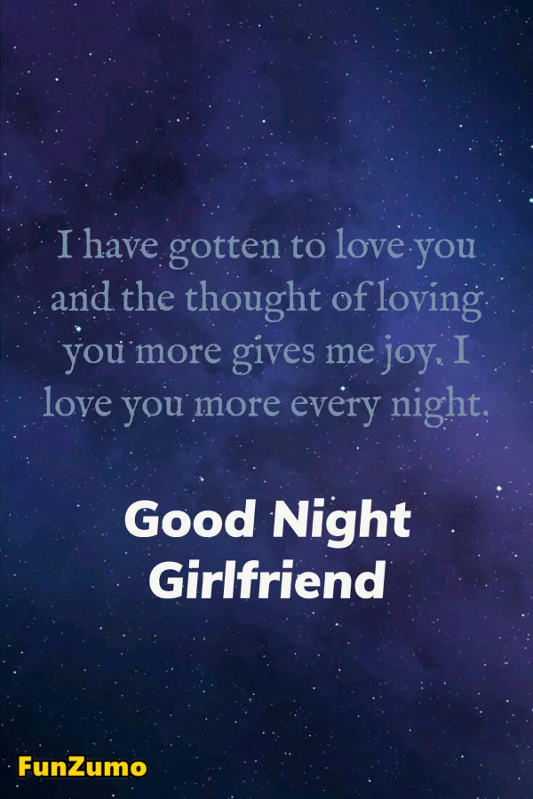 Sweet Good Night Messages for Your Girlfriend 2