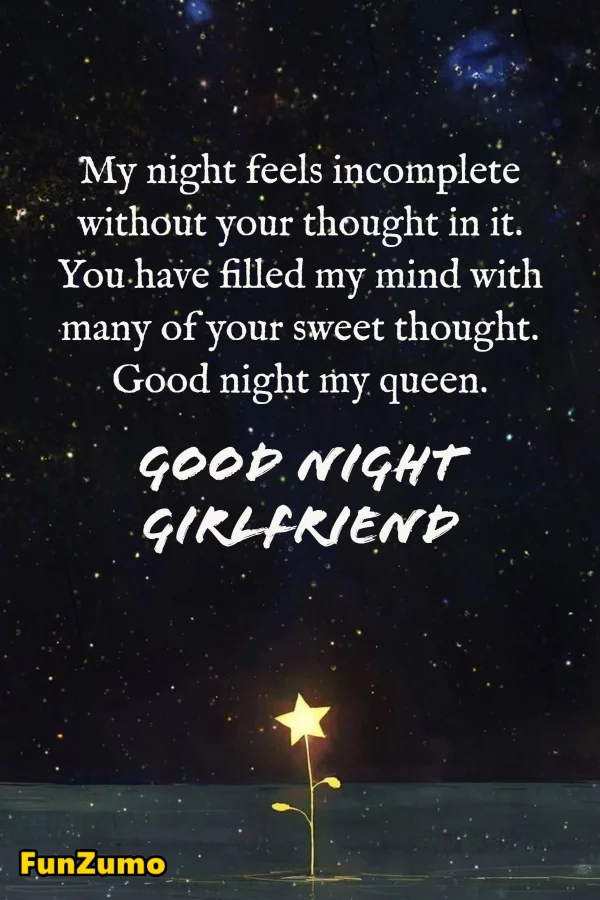 Sweet Good Night Messages for Your Girlfriend 4