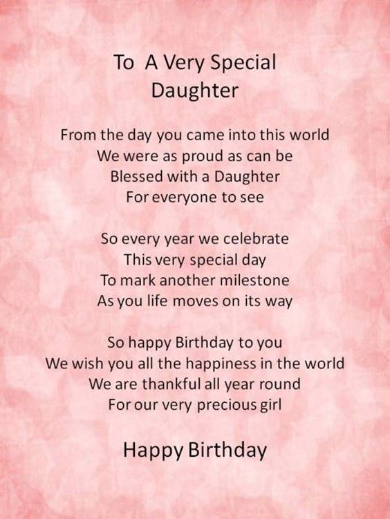 30 Birthday Poems For Daughters Happy Birthday Wishes 8
