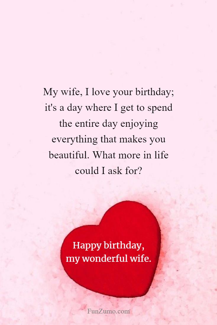 Special Birthday Wishes For Wife With Love