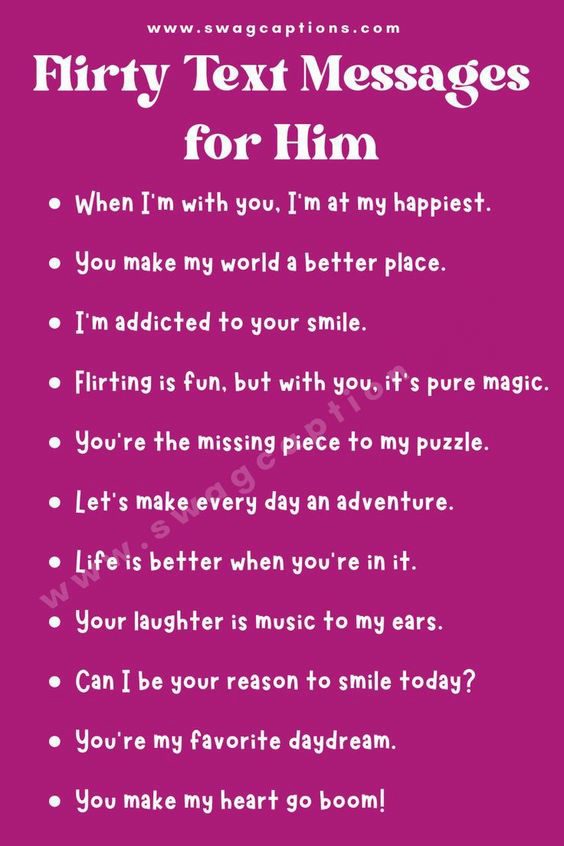 cute flirty text for him