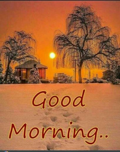 happy thursday winter and good morning cold day