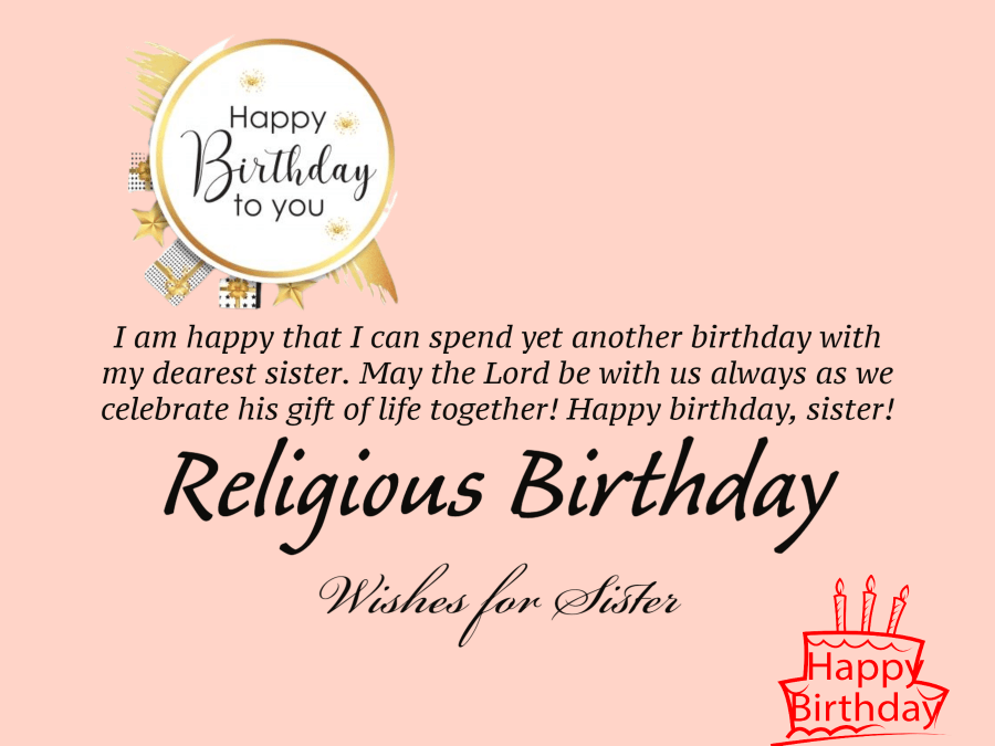 Religious Birthday Wishes for Sister Spiritual Happy Birthday