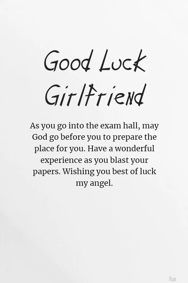Good Luck Messages For Exams For Girlfriend 2