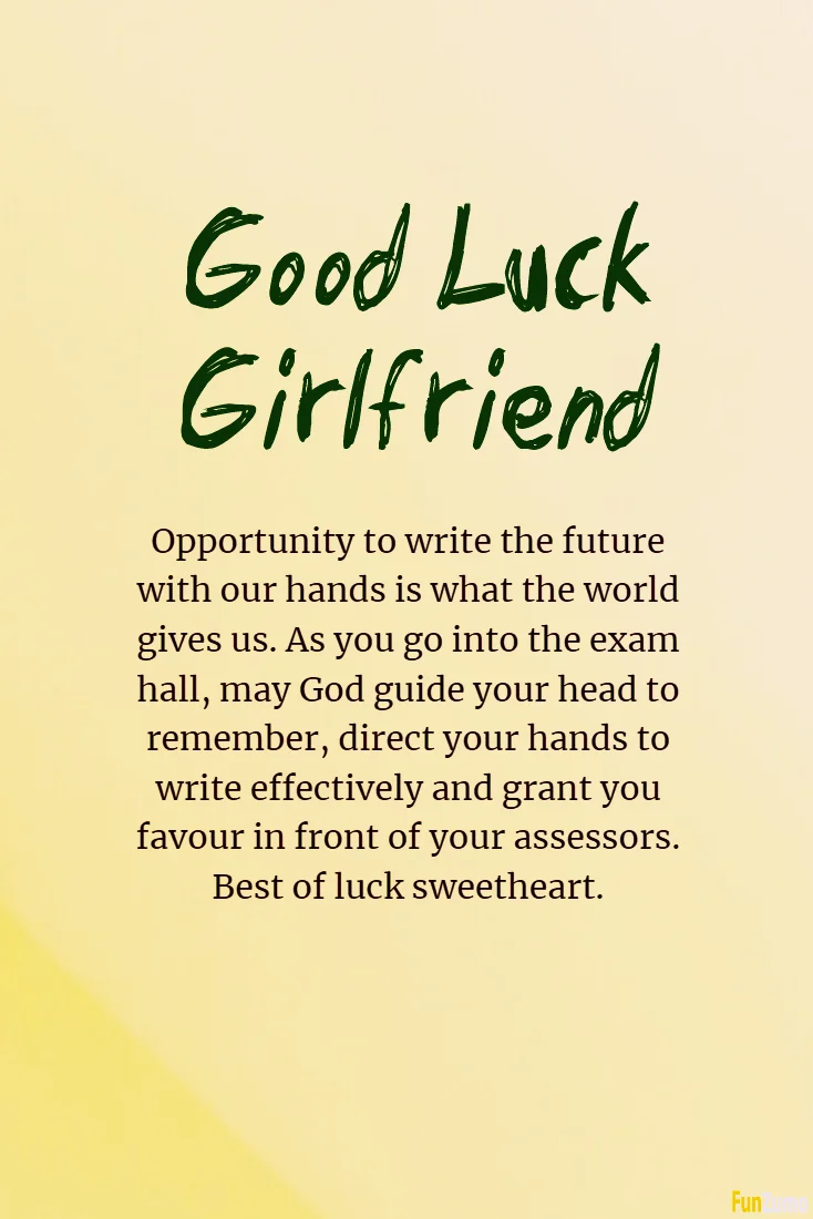 Good Luck Messages For Exams For Girlfriend 3