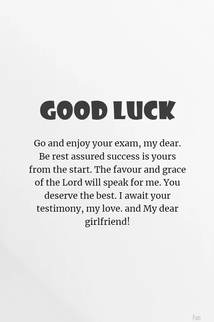 Good Luck Messages For Exams For Girlfriend 5