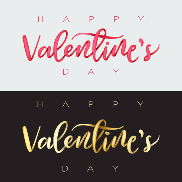 Happy Valentine s day Hand lettered Valentine s day