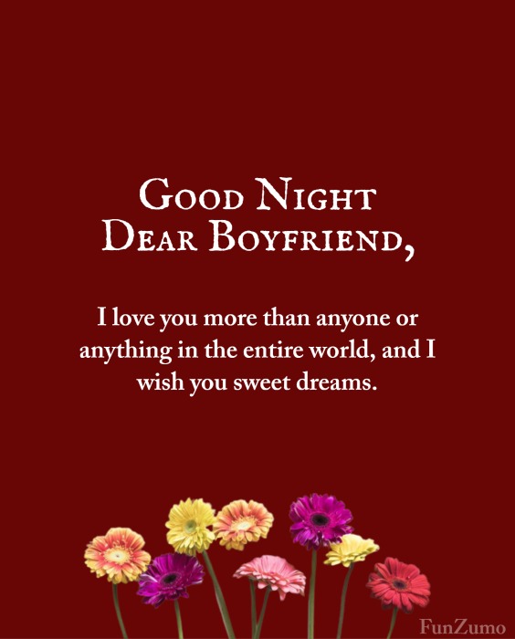 Good Night Messages For Boyfriend Far Away