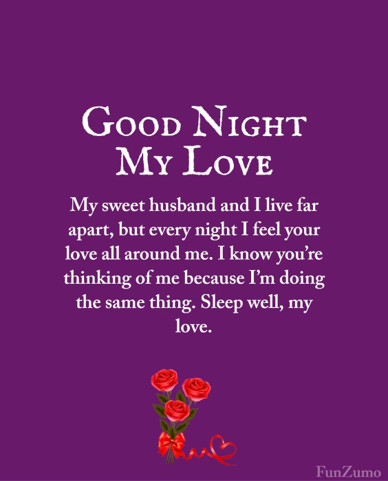 Good Night Messages For Husband Long Distance