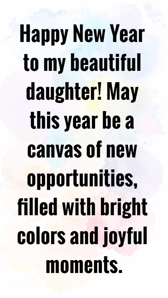 Happy New Year Wishes Messages for Daughter
