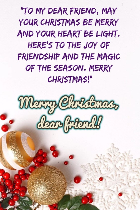 Merry Christmas Wishes for Friends ~ Cute and Sweet