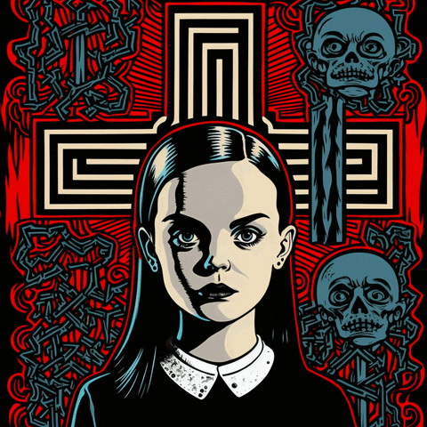 Wednesday Addams Love GIF by meityform Wednesday Addams Love GIF by meityform